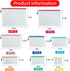 Vuzvuv 34pcs Mesh Zipper Pouch Set - 8 Sizes Plastic Document Pouch with Label Stickers, 8 Colors Waterproof for File,
