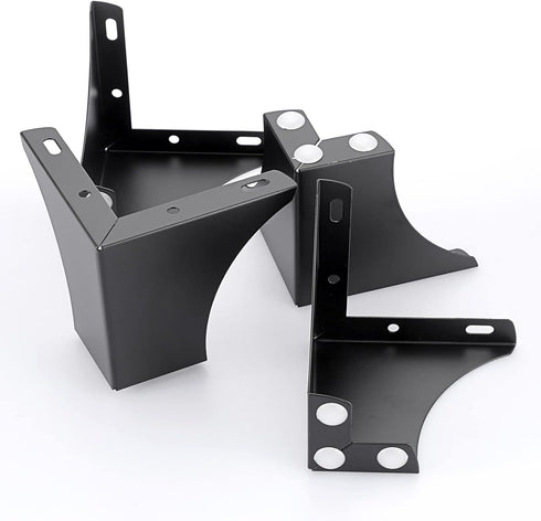 OwnMy 4PCS 4 Inch Metal Furniture Legs Black Sofa Legs Dresser Legs, Modern Ottoman/Coffee Table Legs Metal Cabinet