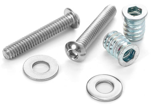 5/16-18 Threaded Inserts for Wood with Bolts, Fully Threaded Button Head Hex Socket Screws 5/16-18 x 1-1/4" 40-Set