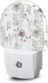 AOWULA Wildflowers Poppy Chamomile Night Light,Plug into Wall Nightlights with Dusk to Dawn