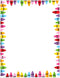 Whaline 80 Sheets Colorful Crayon Border Stationery Paper Cute Letterhead Letter Writing