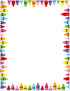 Whaline 80 Sheets Colorful Crayon Border Stationery Paper Cute Letterhead Letter Writing