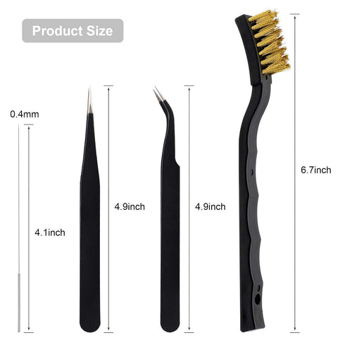 3D Printer Nozzle Cleaning Kit, 13 Pieces 3D Print Nozzle Cleaner Tools with Copper Wire Brush