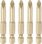 5pcs PH2 Phillips Head Screwdriver Drill Bit, 2" Length, 0.24" Dia, 1/4 Inch Hex Shank for Power Tool