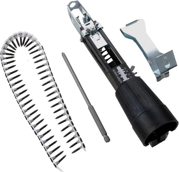 Automatic Chain Screw Gun with 50Pcs Drywall Nail Gun Adapter, Adjustable Automatic Nailing Machine Fittings