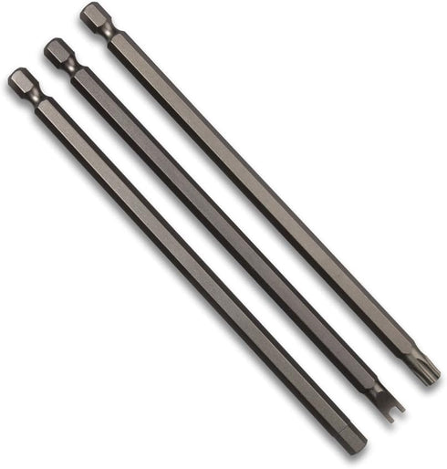 NEIKO 10224A 32 Piece Extra Long Security Bit Set, 1/4" S2 Steel 6” Long Torx, Tamper Proof, PoziDriv, Spanner, Tri-Wing