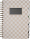 Fringe Studio Large Tab Notebook, Neutral Checks, Flexible Paperback Cover, 5 Subject, 180 Lined Pages, 7.25" x 10"