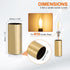 3 1.75" 3 E12 Bulb PATIKIL Pcs Tall Candle Covers Sleeves, Pcs Metal Chandelier Socket Sleeves with Insulation Heat
