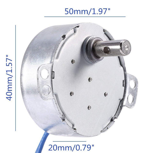 2PCS Synchronous Motor 50/60Hz AC 100~127V CCW/CW 4W with 7mm Flexible Coupling Connector, 6ft Power Cord