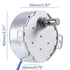 2PCS Synchronous Motor 50/60Hz AC 100~127V CCW/CW 4W with 7mm Flexible Coupling Connector, 6ft Power Cord