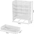 Spacrea Desk Organizer Pen Holder - White, 10 Compartments and 1 Drawer, Desk Organizers and Accessories