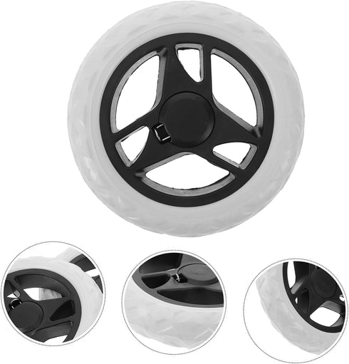 2pcs 17cm Healifty Heavy Duty Grocery Cart Replacement Wheels Utility Trolley Caster Wheels for Shopping Basket