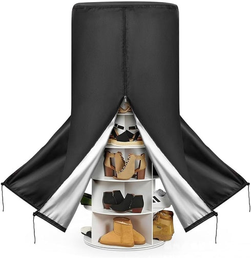 Floweringbeter Rotating shoe rack cover made of sturdy oxford fabric and PU coating,