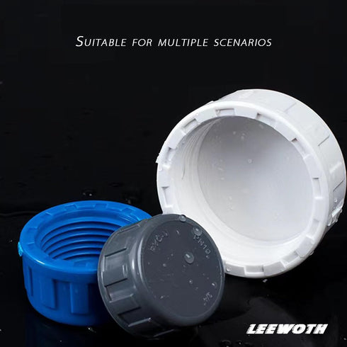 15PCS PVC Round Female Thread Hose Connector 1/2PT Pipe Fitting Cap for Plumbing Applications, DIY Projects