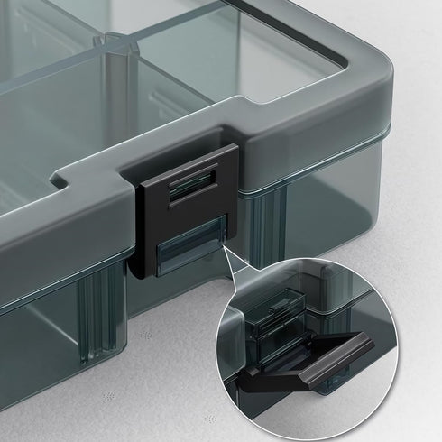 Easnea (10 Screw Organizers Storage Bin Hardware Storage Box Hardware Organizer Garage Removable with Lid Workbench