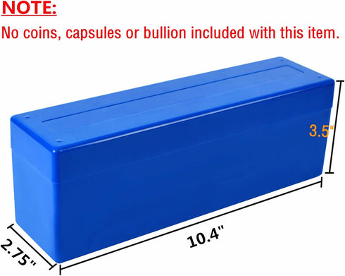 Ettonsun Plastic Coin Storage Box Case for 20 Slab Coin Holders Fit for PCGS NGC PCCB PMGab Coin Holders (Blue)