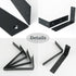 9x5 Inch,Pack 4 Alise Floating Shelf Brackets Heavy Duty L-Shaped Wall Brackets - Black Angle Corner Braces