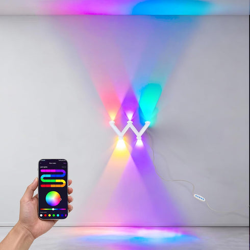 YEYIZU RGB Wall Light Multi-Colour Ambient Lighting,controllable via APP Modern Ambient Lighting,with Scene