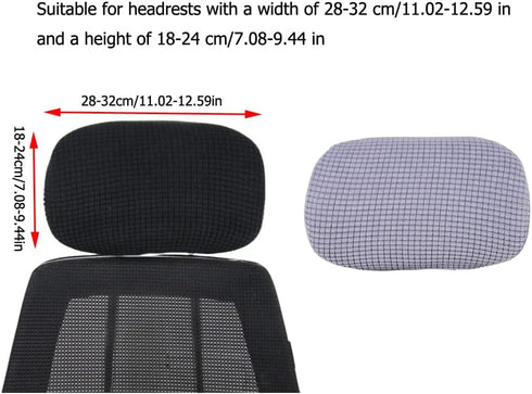 NentMent 2 Pack Office Chair Headrest Cover Protector Head Rest Pillow Cover Fabric Wraps for Office Computer Desk