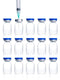 otwooi 5ml Sealed Empty Vials for Injection, Transparent Glass Vials with Self-Healing Injection Port, Liquid Sample