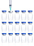 otwooi 5ml Sealed Empty Vials for Injection, Transparent Glass Vials with Self-Healing Injection Port, Liquid Sample