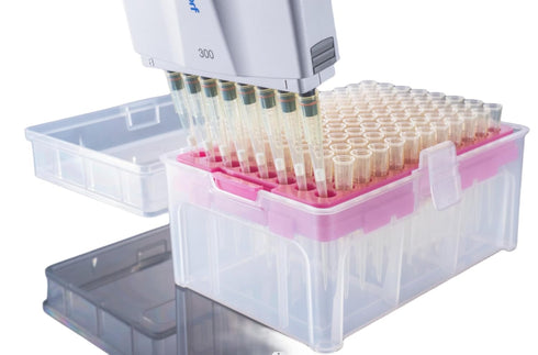 20uL Filter Racked Universal Pipette Tips, Yellow, Gamma Sterile, 10 Racks of 96 Filter Tips