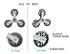 Replacement Stair Climbing Wheels for Shopping Laundry Cart, Trolley Triangle Wheels, Sold as a Pair