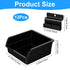COMNICO 12 Pcs Slatwall Bins with Hooks, Plastic Slatwall Organizer Accessories Containers Workbench Bins for Slat Wall
