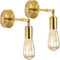 jose2015 2PCS Vintage Bathroom Wall Sconces Gold Vanity Wall Lights E27 Industrial