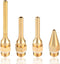 Yakamoz 4Pcs Interchangeable Copper Glue Gun Nozzle Set, 10.8mm Thread, Small Bore Long Tube Nozzles