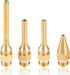 Yakamoz 4Pcs Interchangeable Copper Glue Gun Nozzle Set, 10.8mm Thread, Small Bore Long Tube Nozzles