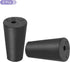 MECCANIXITY Black Rubber Tapered Plug 10mm to 15mm Solid Test Tubes Bungs Stopper with Hole, 8 Pieces for Lab Home
