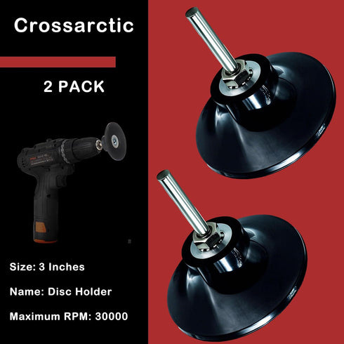 2PCS 3 inch 1/4" 3" Sanding Discs Holder Roll Lock Disc Pad Quick Change Disc Adapter with Shank for Sanding Disc Die