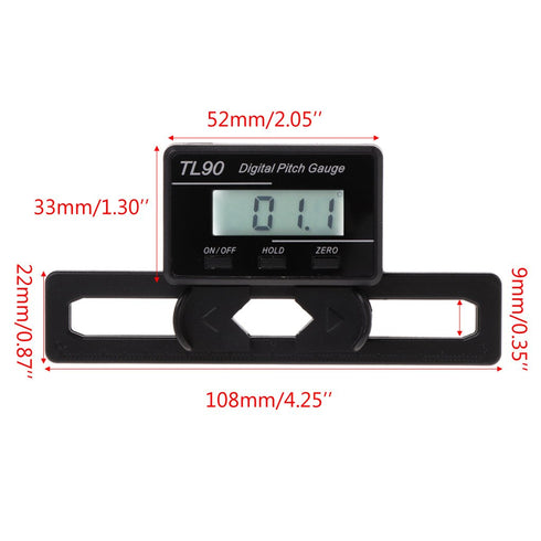 RYUJNDK Professional Digital Gauge with LCD Backlight Screw Gauge, Battery Powered Angle Measurement Tool for Plane Toy