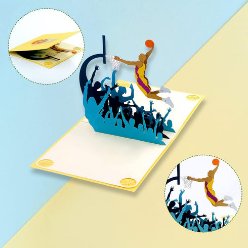 CUTE POPUP Slamdunk Legend Basketball Player 3D Pop Up Card Design for Sports Day, Thank You, Birthday