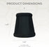 Fitter,CS-102BLK/GL, 3 4.25 4.25 Royal Designs, Inc. Empire Chandelier Shade with Flame Clip Black, x x