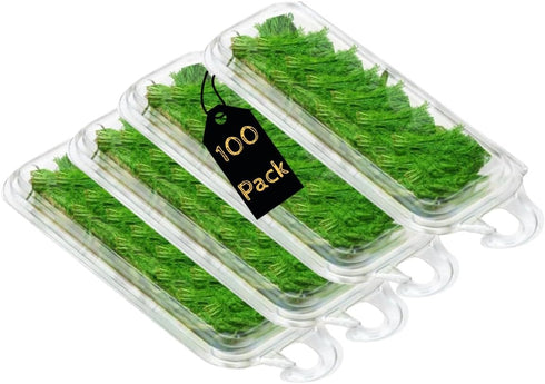 Smygoods Disposable Clear Plastic Clamshell Containers for Herbs (Pack of 100-0.25 oz)
