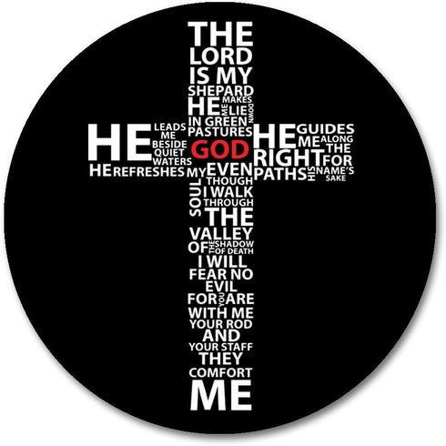 Smooffly Beautiful Design God Jesus Christ Christian Cross - Round Mouse Pad