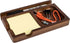 S&A WOODCRAFT Office Desk Organizer with Sticky Note Holder, Pen Slot & Phone Stand, Includes 100 3x3 Inch Pages