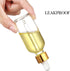 AOZITA 4 Pcs 1 oz Golden Cap Clear Dropper Bottles (30ml) with 1 Funnel & 4 Labels for Essential Oils