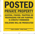 Smartsign “Posted - Private Property” Sign, 11" x 11" Plastic, Pack of 5, Made in USA
