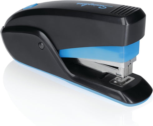 Swingline Stapler, Compact Quick Touch Reduced Effort Stapling, 15 Sheets, Black/Blue (S7064564)