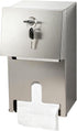 ZSHIGANMA Commercial Double Rolls Toilet Paper Dispenser Holder,Heavy Duty Stainless Steel Tissue Dispenser
