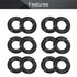 Othmro 30pcs Nitrile Rubber O-Rings, 1.5mm Wire Dia, 4mm Inner Dia, 7mm OD, Black Washers for Sealing