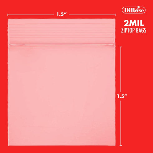 Zip Bags Clear Plastic With Zipper Seal - By DiRose | Resealable, Strong, Thick, Sturdy | For Organizing, Travel, Shipping, Packaging, and Storage | 1.5X1.5 | 1000 Pack