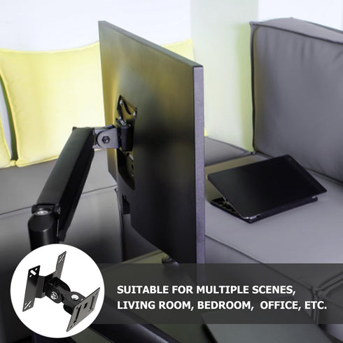 NUOBESTY 360-degree 14-27 Inch Universal Rotatable Monitor Mount Stand Metal Shaft for LCD Screens, Wall Mount Bracket