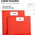 Dunwell Plastic 2-Pocket Folders with 3 Prongs, 2 Pack, Red, Durable Acid-Free Document Holder