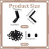 30Pcs AHANDMAKER Black L Bracket Right Angle Corner Bracket with Screws, Heavy Duty Hardware Connectors for Wood