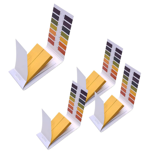 4 Pack pH Test Strips, Universal pH 1-14 Test Paper, 320 Strips for Saliva, Urine, Water, Soil, Chemistry