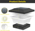 4X4 6000K Fence(2 Pack) T-SUN Solar Post Lights, Waterproof Outdoor Solar Post Cap Lights for Wooden Posts, Cool White